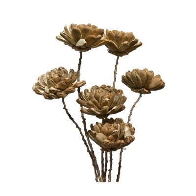 6 Stem Chrysanthemum Flower Branches 